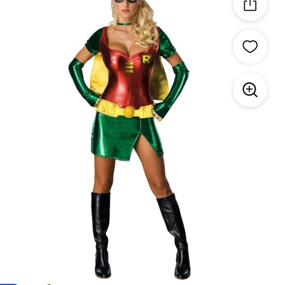 Women’s robin Superhero Costume - Red, Green, and Yellow